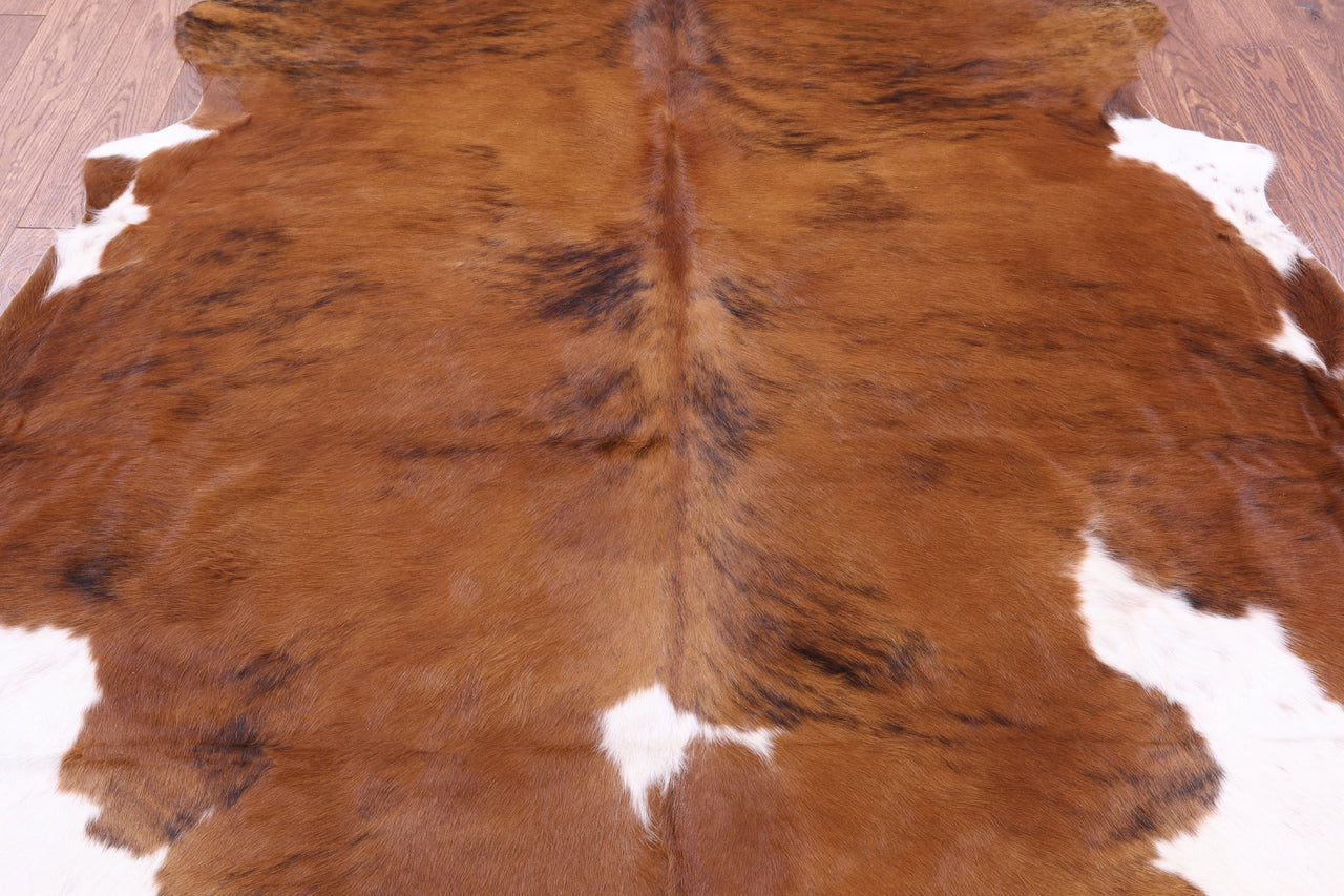 Brindle Brown Natural Cowhide Rug - Large 7'5"H x 6'2"W