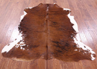 Thumbnail for Brindle Brown Natural Cowhide Rug - Large 6'9