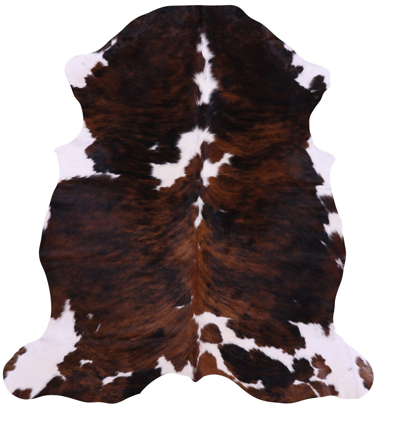 Tricolor Natural Cowhide Rug - Large 6'8"H x 6'2"W