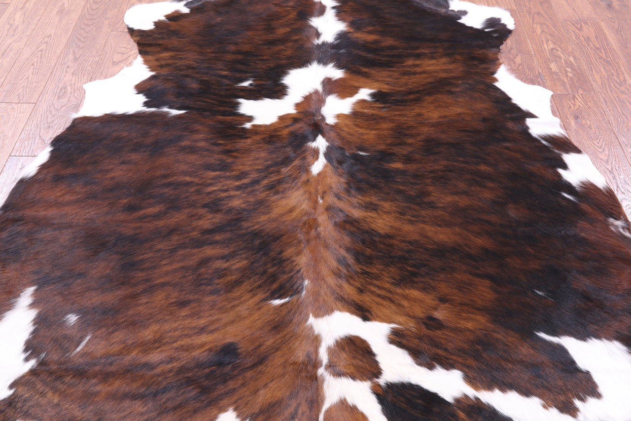 Tricolor Natural Cowhide Rug - Large 6'8"H x 6'2"W