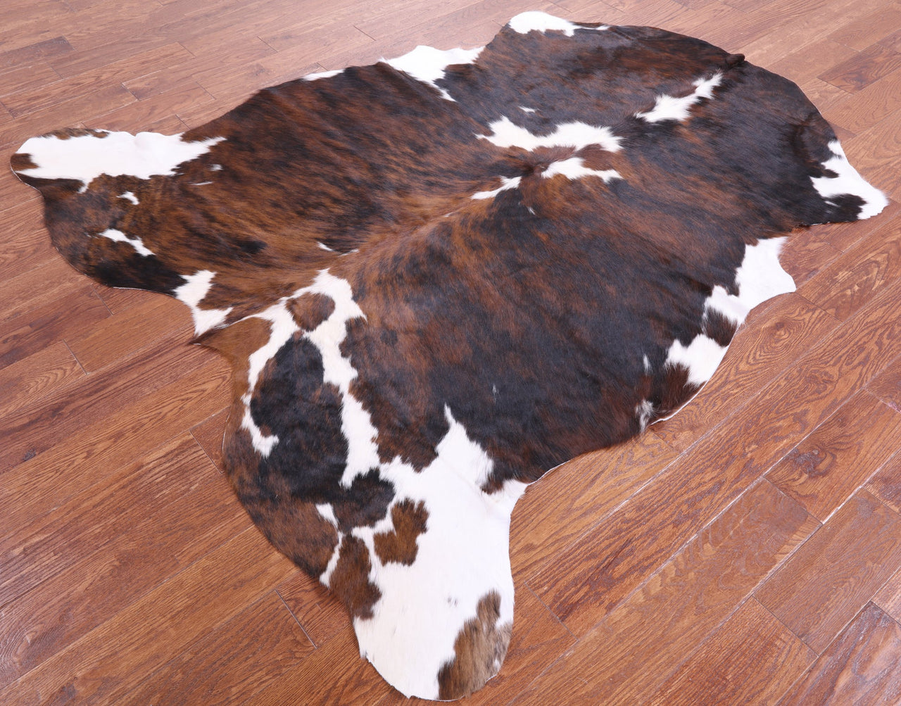 Tricolor Natural Cowhide Rug - Large 6'8"H x 6'2"W