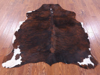 Thumbnail for Brindle Tricolor Natural Cowhide Rug - Large 6'3