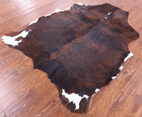 Thumbnail for Brindle Tricolor Natural Cowhide Rug - Large 6'3