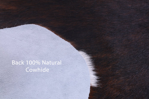 Brindle Tricolor Natural Cowhide Rug - Medium 6'3