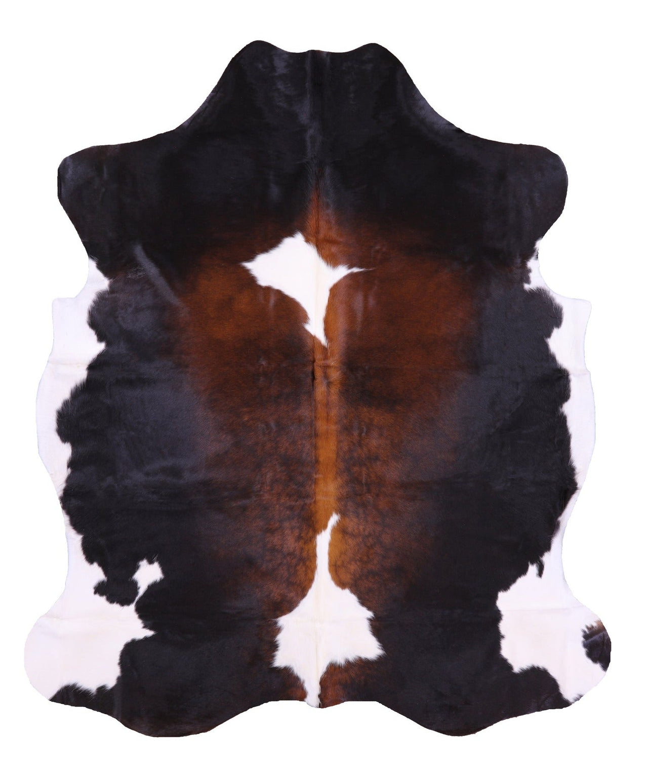 Tricolor Natural Cowhide Rug - Large 7'3"H x 6'2"W