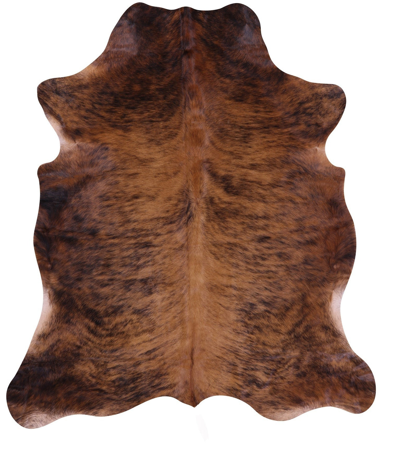 Brindle Brown Natural Cowhide Rug - Large 6'11"H x 6'2"W