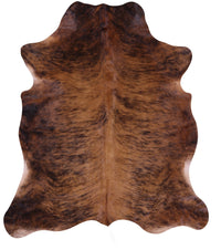 Thumbnail for Brindle Brown Natural Cowhide Rug - Large 6'11