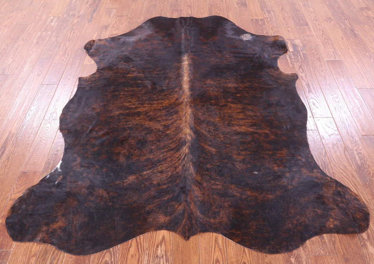 Brindle Brown Natural Cowhide Rug - Large 6'11"H x 6'2"W