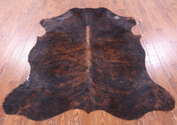 Thumbnail for Brindle Brown Natural Cowhide Rug - Large 6'11