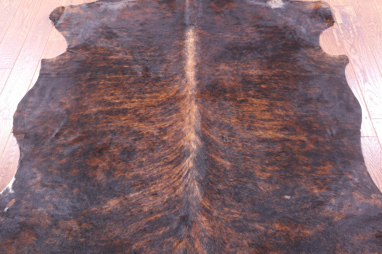 Brindle Brown Natural Cowhide Rug - Large 6'11"H x 6'2"W