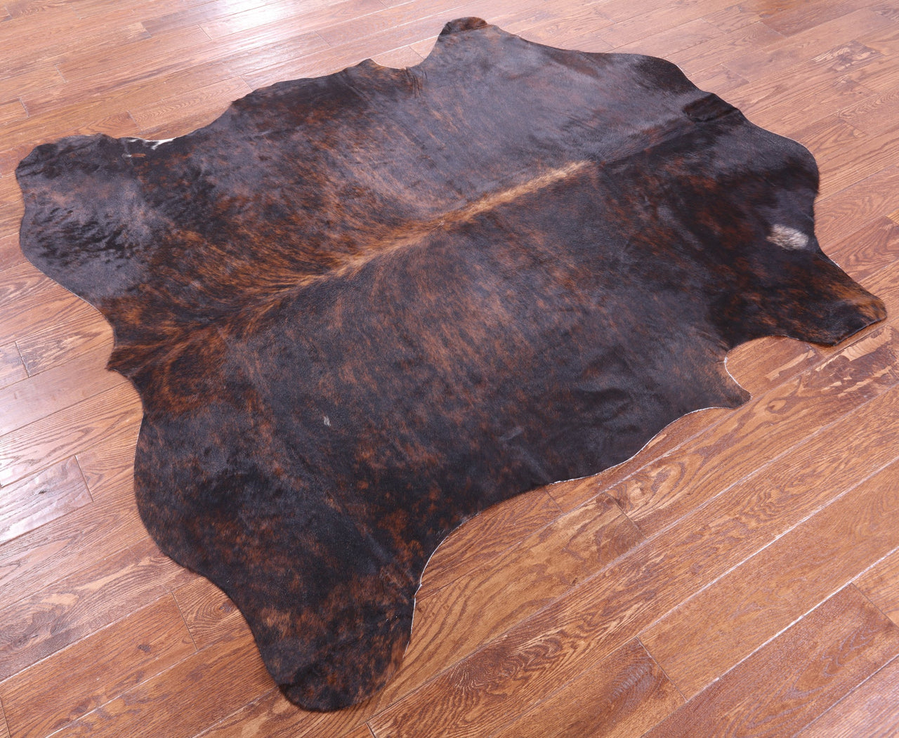 Brindle Brown Natural Cowhide Rug - Large 6'11"H x 6'2"W