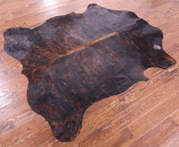 Thumbnail for Brindle Brown Natural Cowhide Rug - Large 6'11