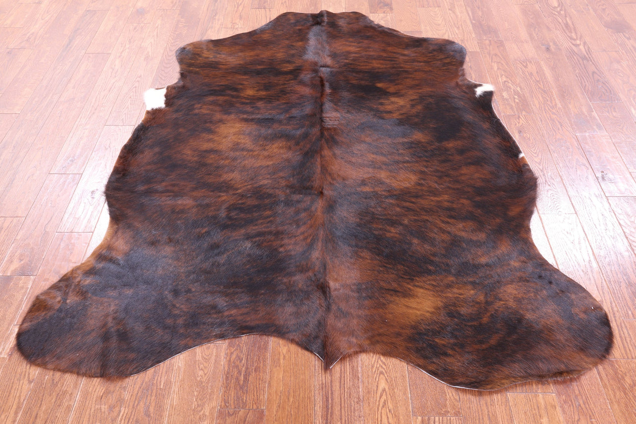 Brindle Brown Natural Cowhide Rug - Large 6'9"H x 5'8"W