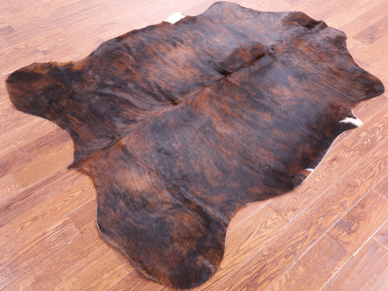 Brindle Brown Natural Cowhide Rug - Large 6'9"H x 5'8"W