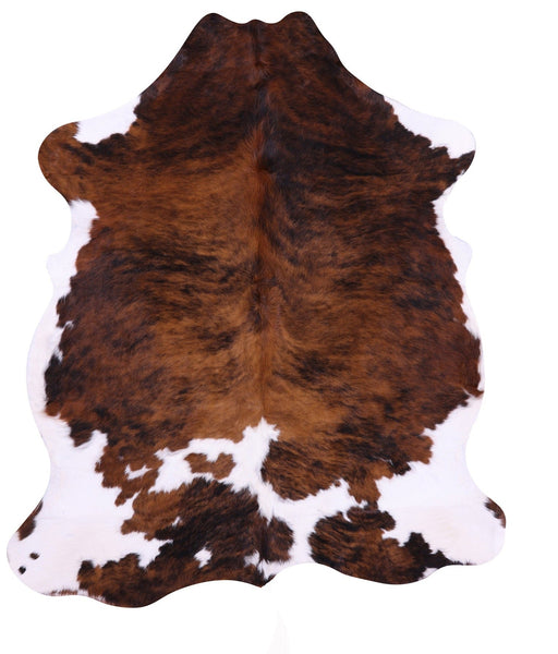 Brindle Tricolor Natural Cowhide Rug - Large 6'6"H x 5'9"W