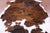 Brindle Tricolor Natural Cowhide Rug - Large 6'6"H x 5'9"W