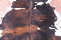 Thumbnail for Brindle Tricolor Natural Cowhide Rug - Large 6'11