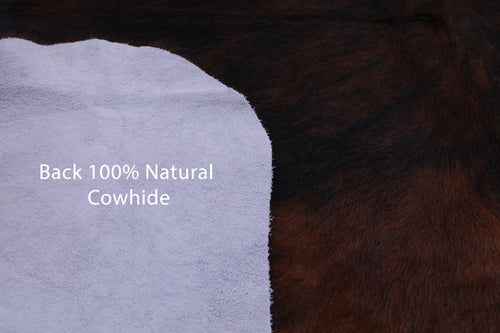 Brindle Tricolor Natural Cowhide Rug - Large 6'11