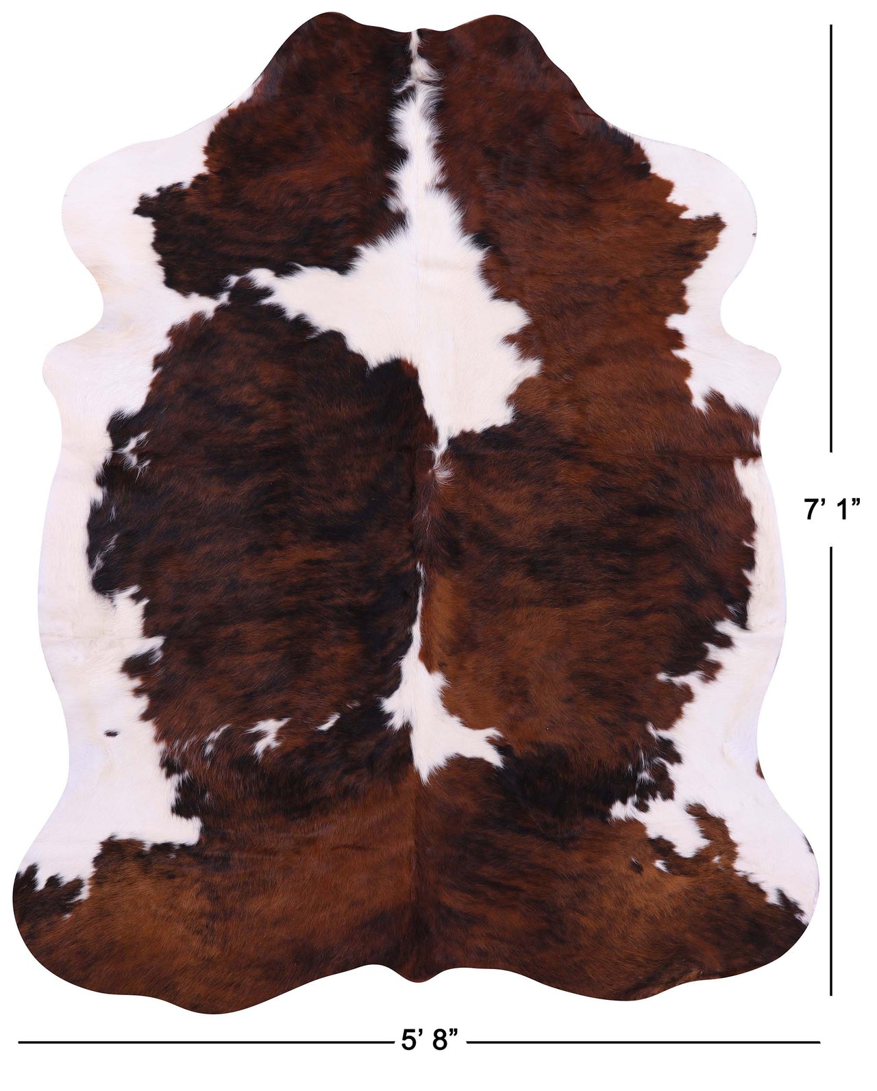 Brindle Natural Cowhide Rug - Large 7'1"H x 5'8"W