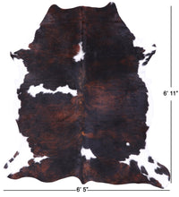 Thumbnail for Tricolor Natural Cowhide Rug - Large 6'11