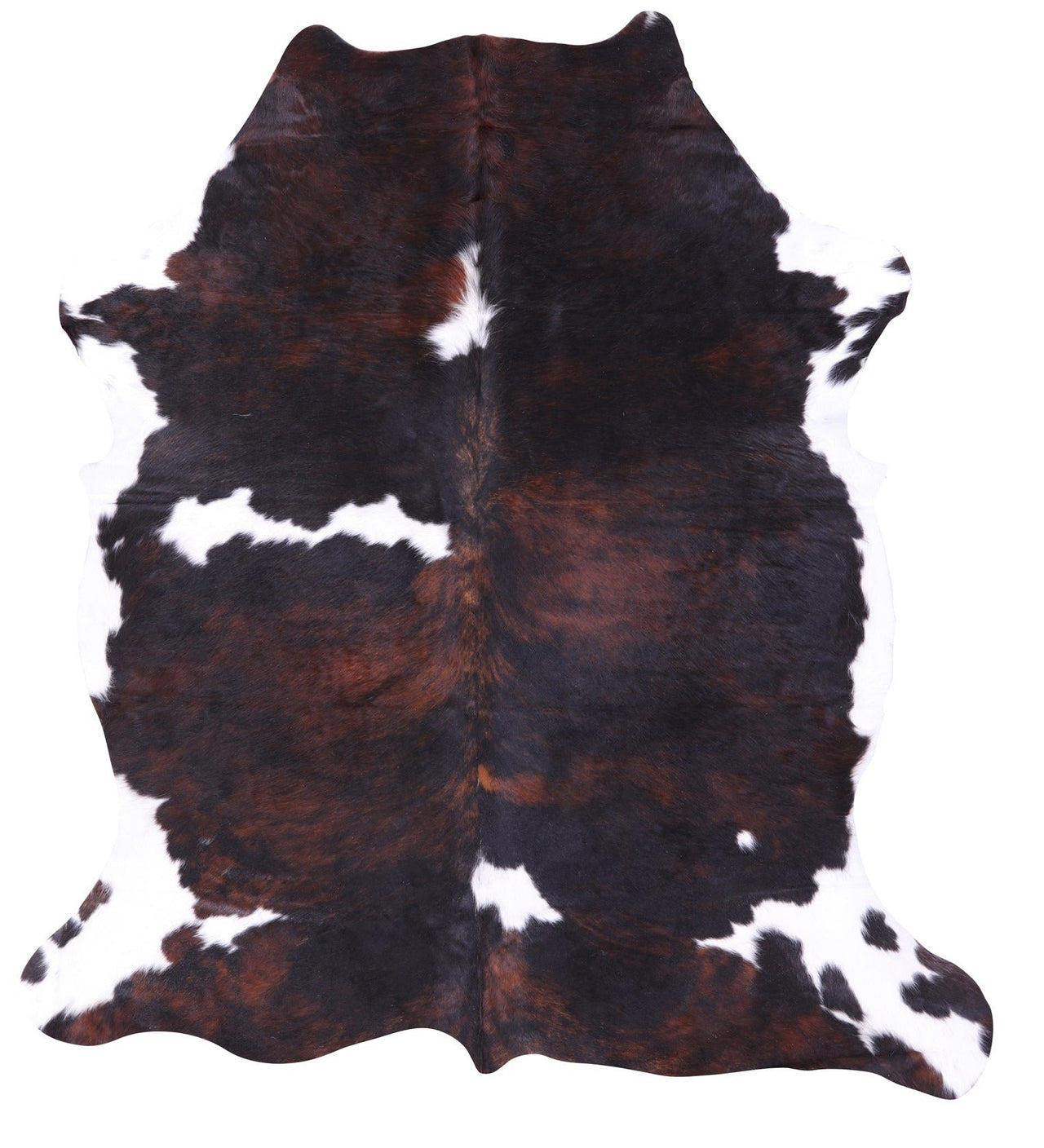 Tricolor Natural Cowhide Rug - Large 6'11"H x 6'5"W