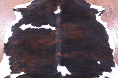Tricolor Natural Cowhide Rug - Large 6'11