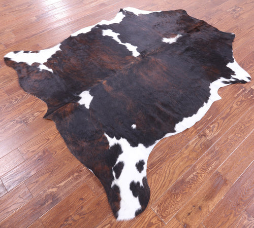 Tricolor Natural Cowhide Rug - Large 6'11