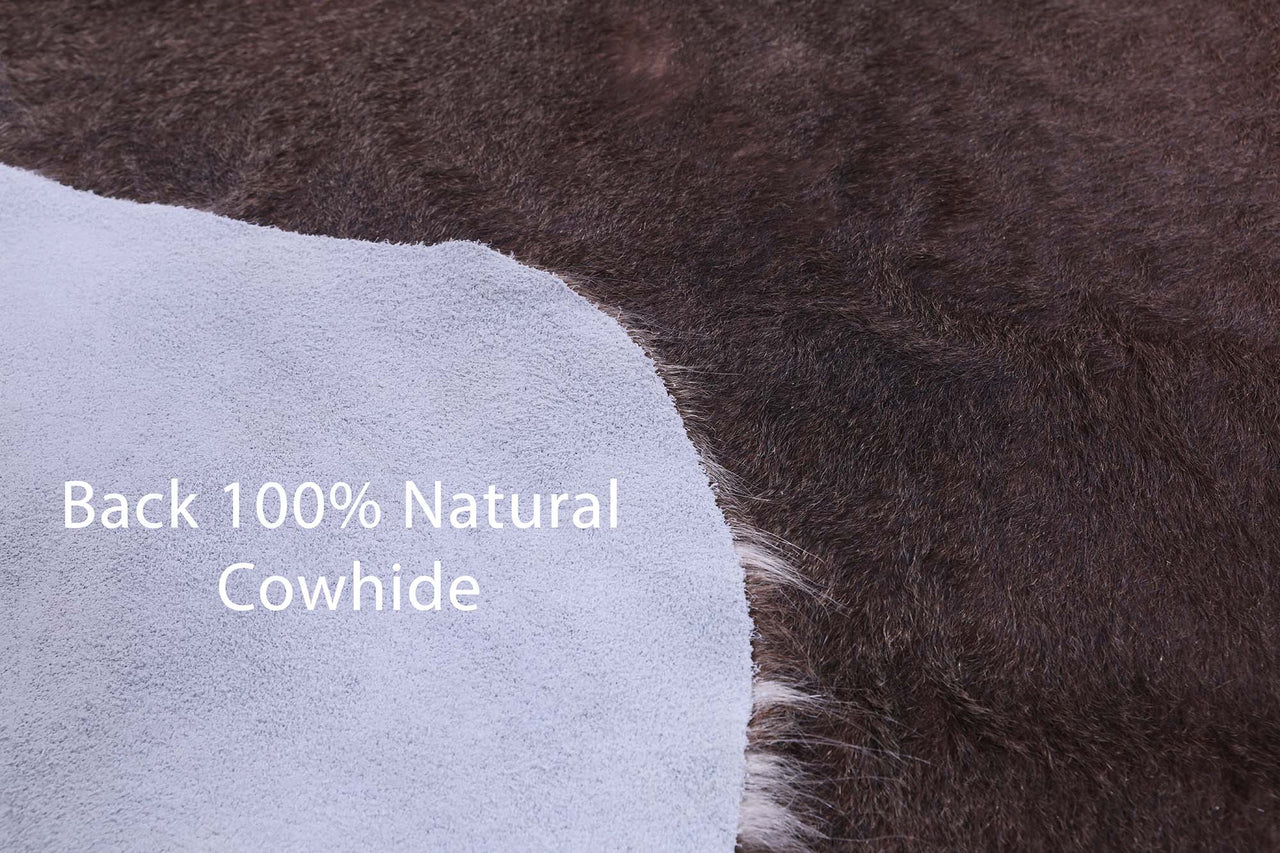 Brown Natural Cowhide Rug - Large 6'11"H x 6'0"W