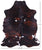 Dark Brindle Natural Cowhide Rug - X-Large 7'1"H x 5'10"W