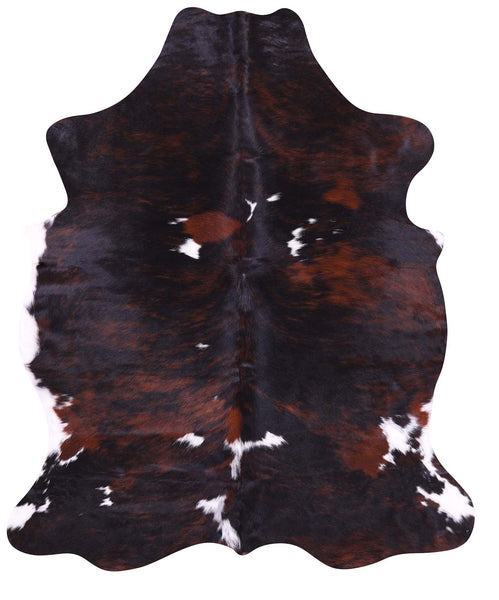 Dark Brindle Natural Cowhide Rug - X-Large 7'1"H x 5'10"W