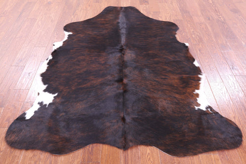 Dark Brindle Natural Cowhide Rug - Large 6'4
