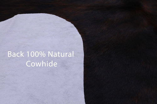 Dark Brindle Natural Cowhide Rug - Large 6'4