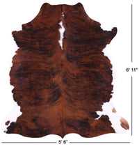 Thumbnail for Brindle Natural Cowhide Rug - Large 6'11