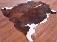 Thumbnail for Brindle Natural Cowhide Rug - Large 6'11