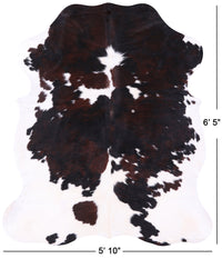 Thumbnail for Tricolor Natural Cowhide Rug - Large 6'5