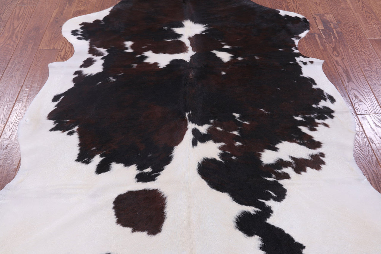 Tricolor Natural Cowhide Rug - Large 6'5"H x 5'10"W