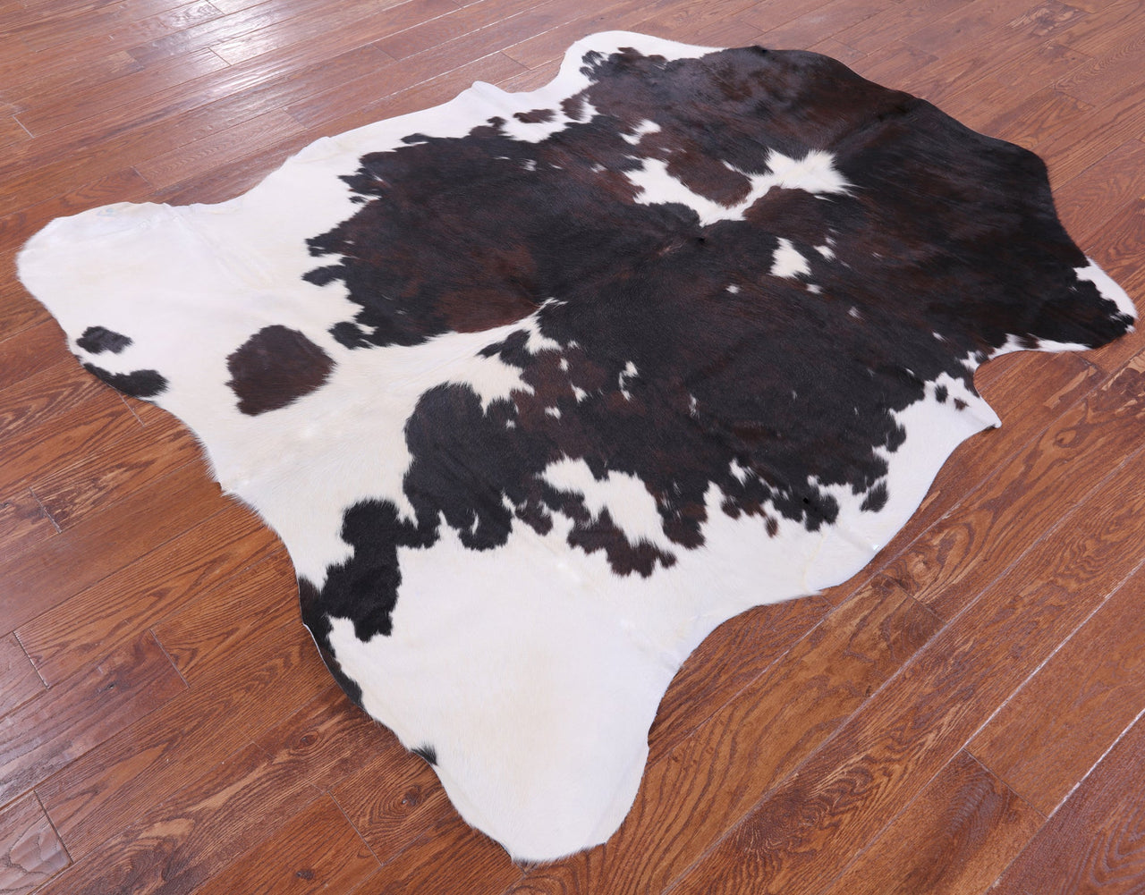 Tricolor Natural Cowhide Rug - Large 6'5"H x 5'10"W