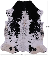 Thumbnail for Black & White Natural Cowhide Rug - Large 7'1