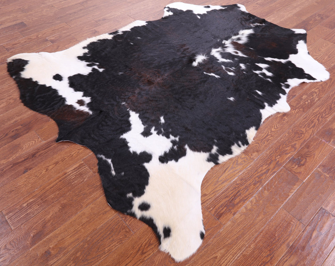 Black & White Natural Cowhide Rug - Large 7'3"H x 6'5"W