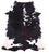 Black & White Natural Cowhide Rug - Large 7'3"H x 6'5"W