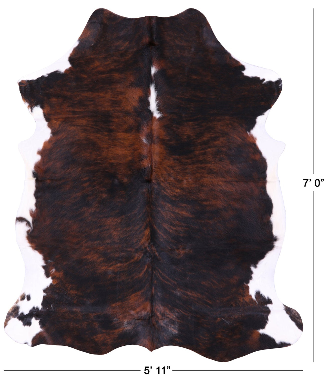 Brindle Natural Cowhide Rug - XLarge 7'0"H x 5'11"W