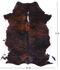 Thumbnail for Brindle Natural Cowhide Rug - XLarge 7'0