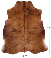 Thumbnail for Brindle Brown Natural Cowhide Rug - Large 7'1