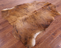 Thumbnail for Brindle Brown Natural Cowhide Rug - Large 7'1