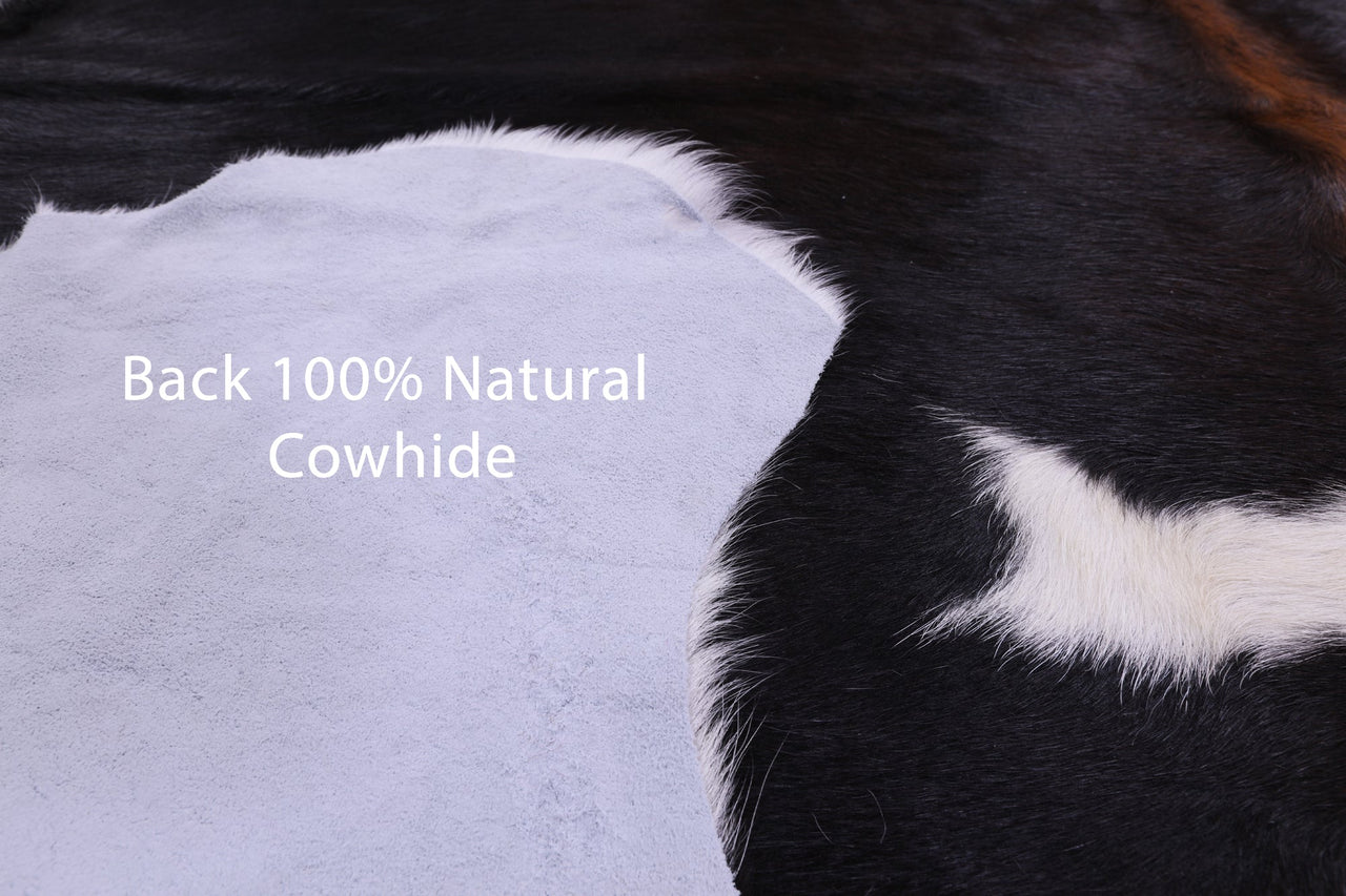 Black & White Natural Cowhide Rug - Large 6'11"H x 6'1"W