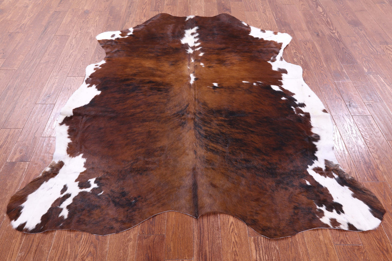 Tricolor Natural Cowhide Rug - Large 6'11"H x 6'1"W