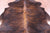 Dark Brindle Natural Cowhide Rug - Large 6'9"H x 5'8"W