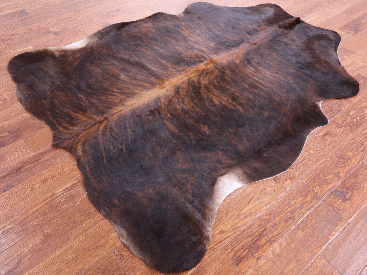 Brindle Natural Cowhide Rug - Large 6'9"H x 5'8"W