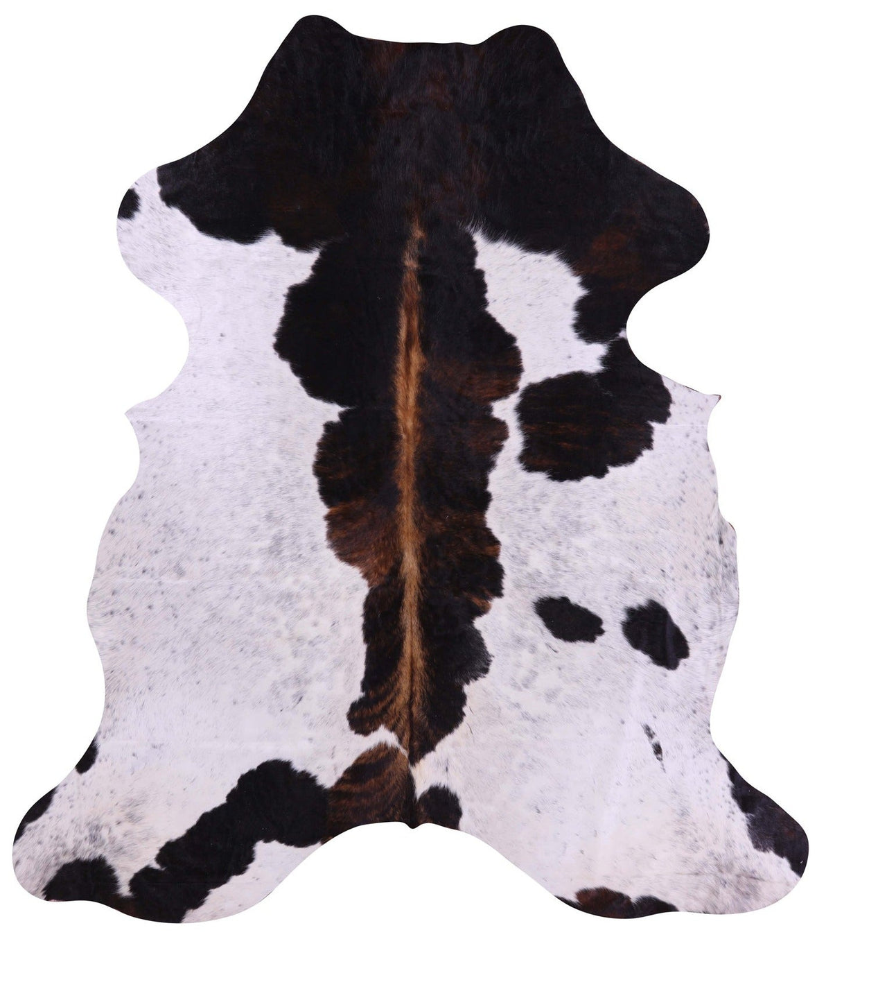 Black & White Natural Cowhide Rug - XLarge 7'10"H x 7'2"W