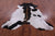 Black & White Natural Cowhide Rug - X-Large 7'10"H x 7'2"W